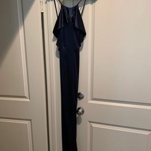 Windsor Navy Silk Dress